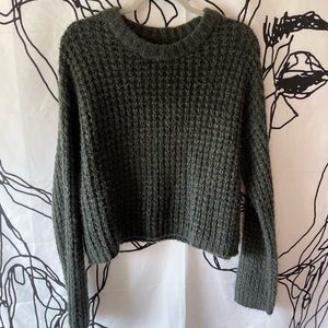 Dark Grey Waffle Sweater